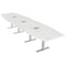 Skutchi Designs 45 in W, 165.75 in L, 29 in H, Engineered Wood Top, White HAR-BOT-46x168-T-ELEC-WHCYPRESS - alternate 1